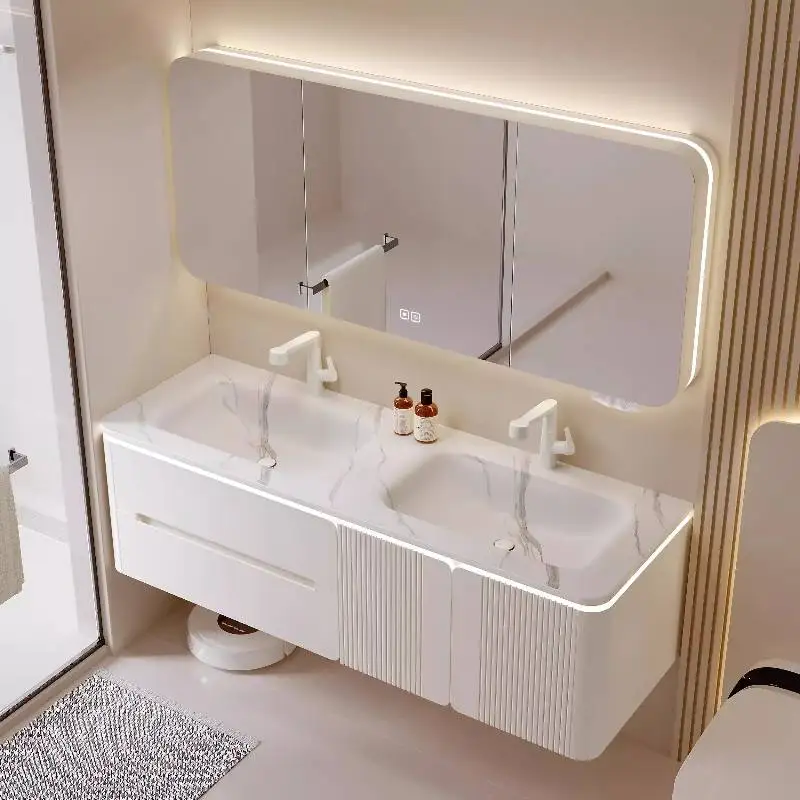 Undersink Organizer Bathroom Cabinet Door Light Small Storage Bathroom Cabinet Closet Sink Meuble Salle De Bain Furniture