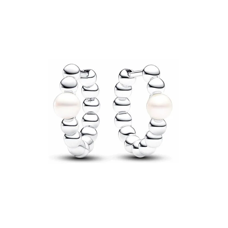 Women's 925 Sterling Silver Hoop Earrings Set with Zircon