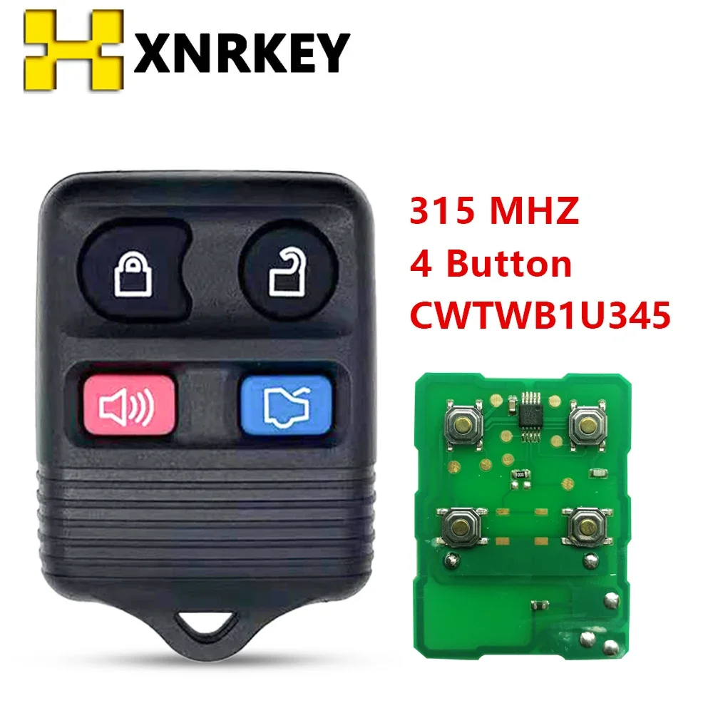 

XNRKEY 4-кнопочный дистанционный ключ 315 МГц для Ford Mustang Focus Lincoln LS Town Car Mercury Grand Marquis Sable Remote Key