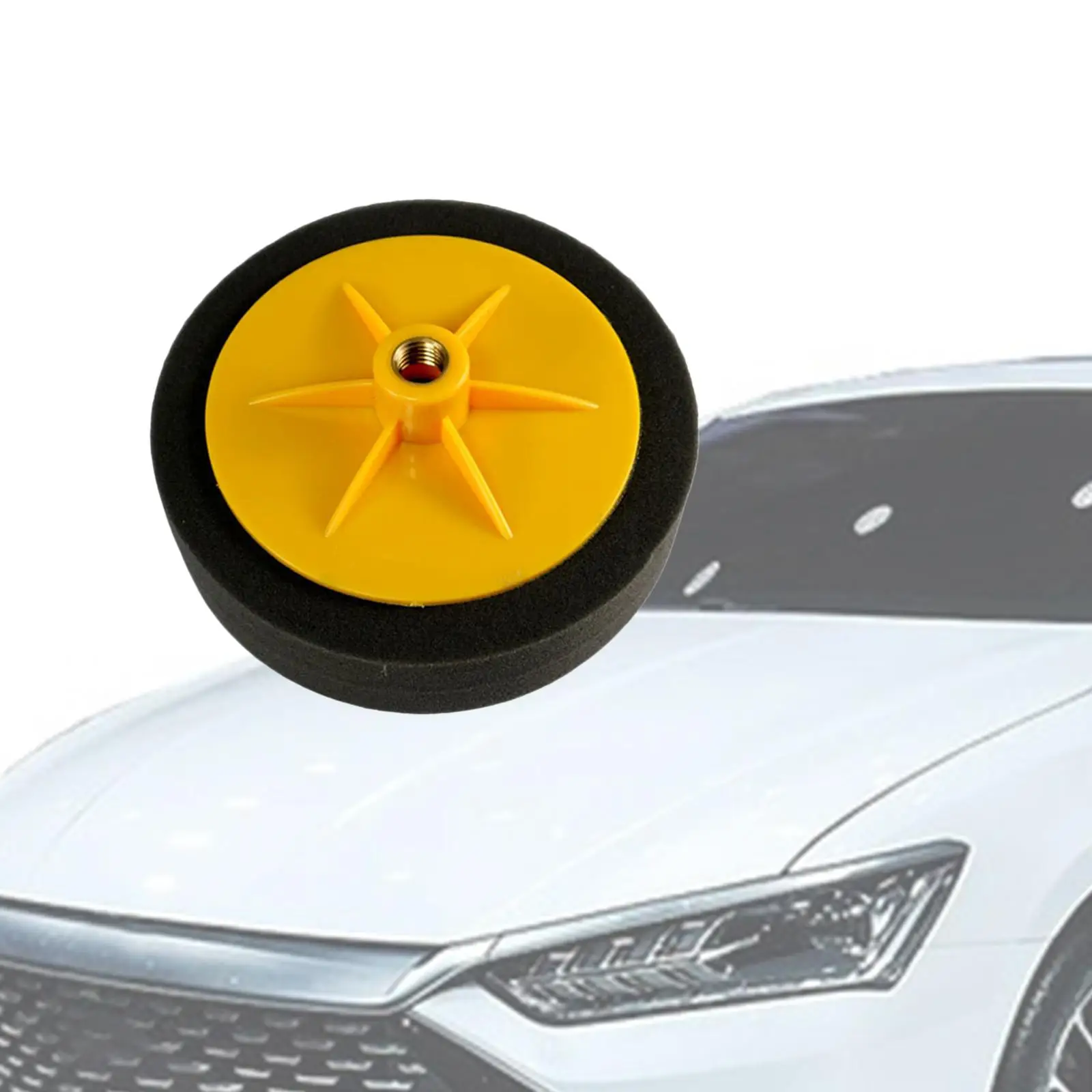 150mm Car Polishing Pad Wheel Sponge Buffing Waxing Pad for car Paint, Furniture Polished Finish with Drill Adapter