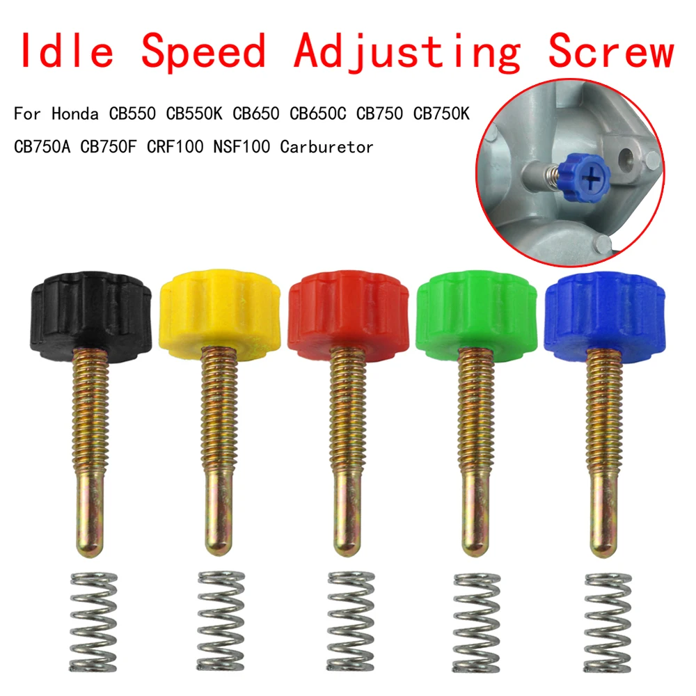 Motorcycle Carburetor Idle Speed Adjusting Screw kit For Honda CB550 CB550K CB650 CB650C CB750 K CB750A CB750F CRF100 NSF100