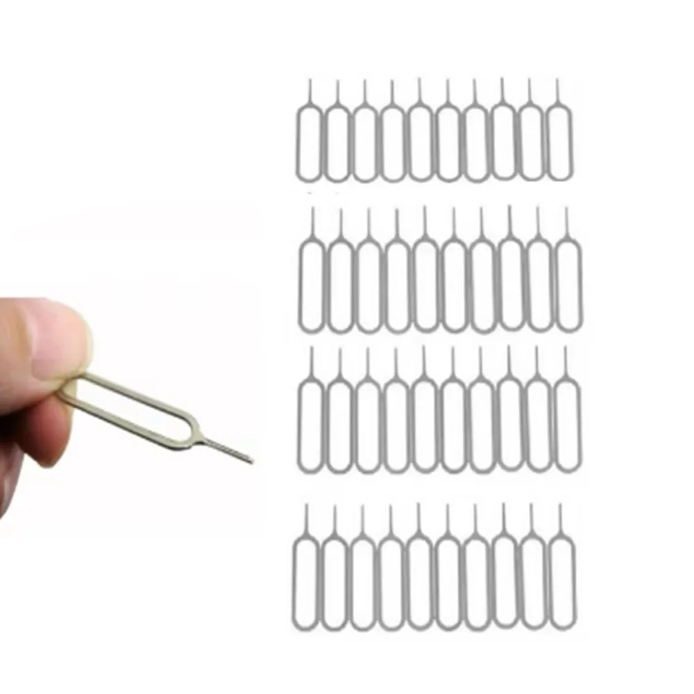 10-100pcs/set  Interesting anti loss pin Eject Sim Card Tray Open Pin Needle Key Tool  for Huawei For IPhone IPad Samsun