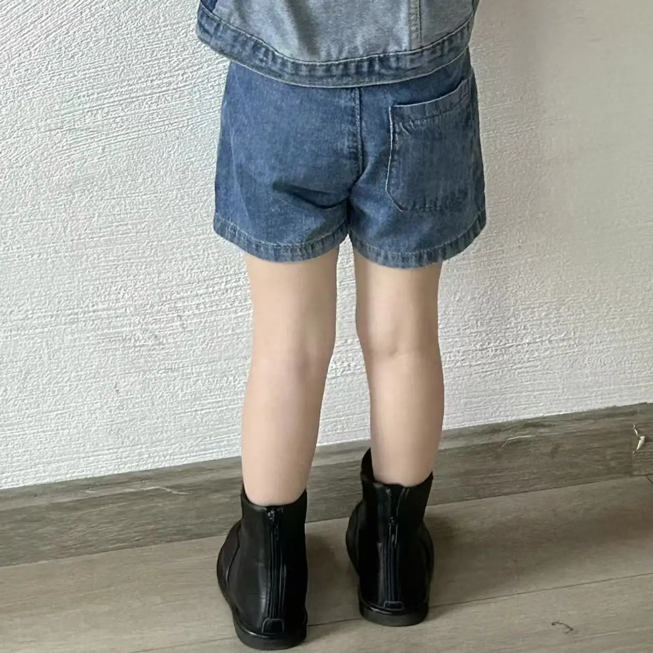 Girls' Set 2025 Spring/Summer New Korean Edition Children's Cowboy Sleeveless Vest Cowboy Skirt Pants Two Piece Set 90-150CM
