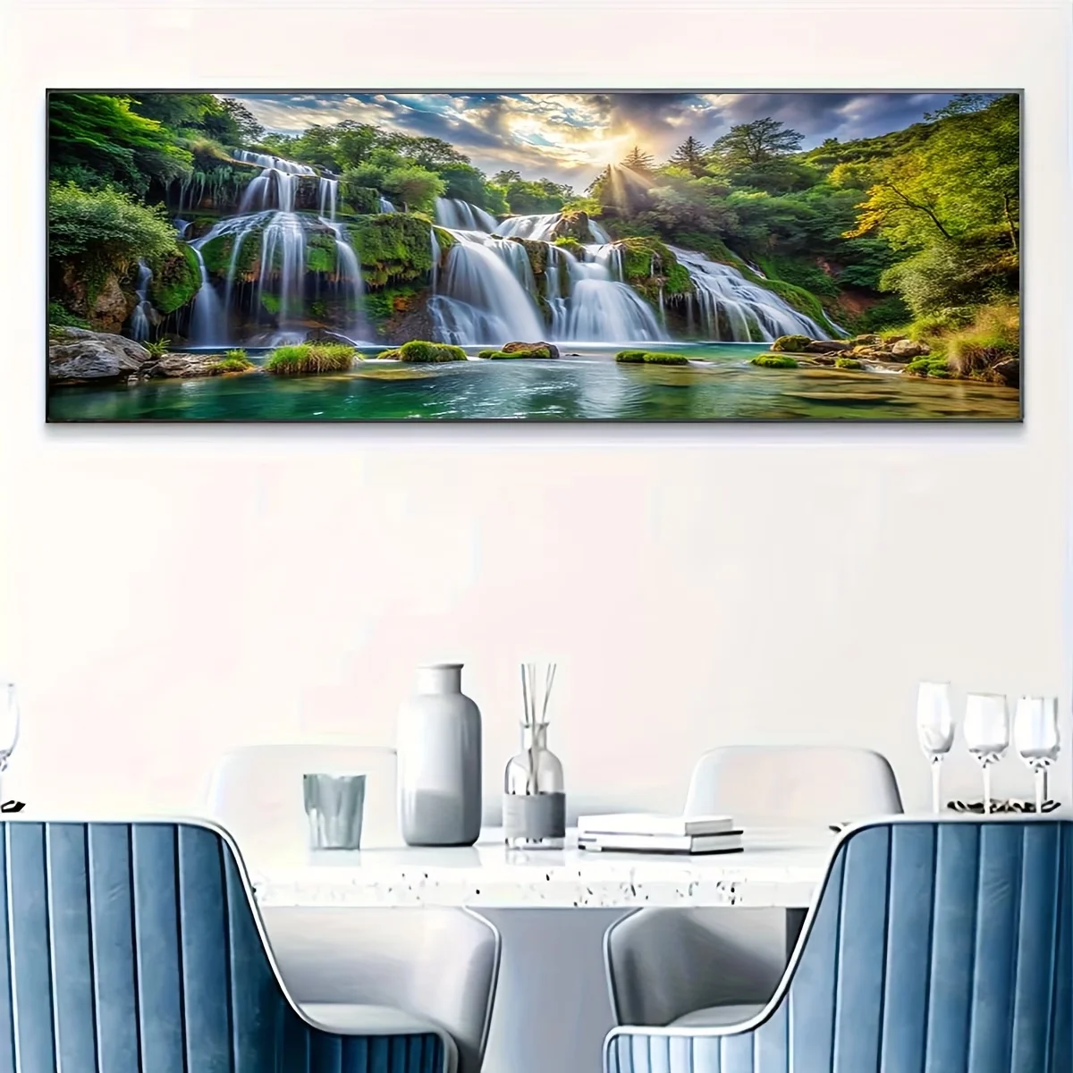 DIY Diamond Painting Amazing Mountain Waterfall Natural Landscape 5D Full Square Round Diamond Mosaic Embroidery Kit Large Size