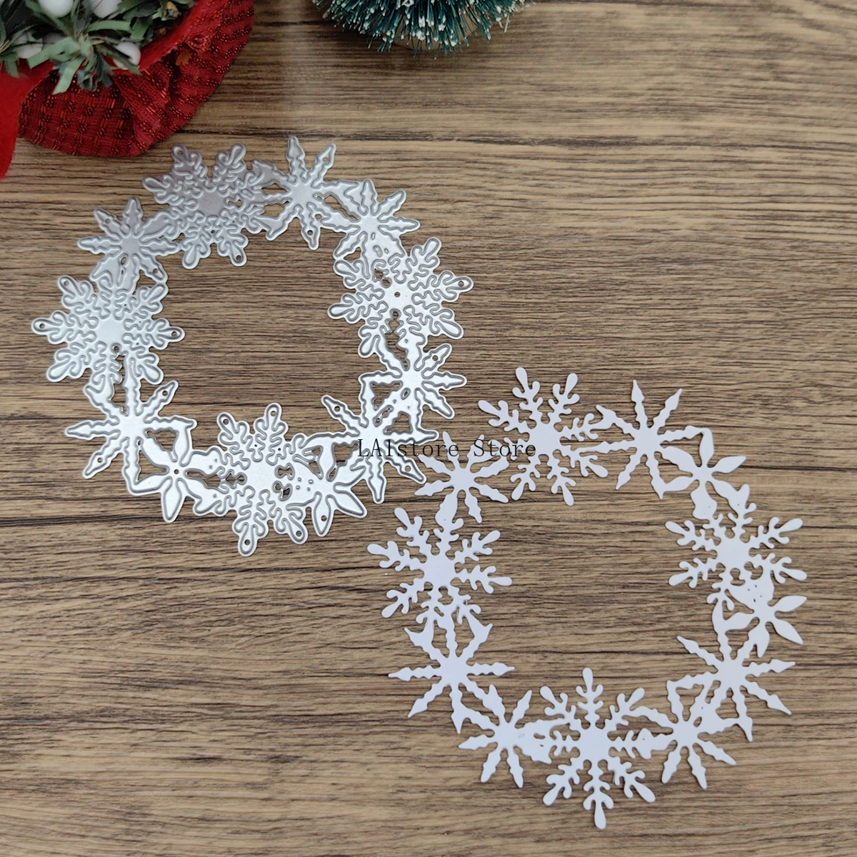 Christmas snowflakes greeting card background cutting knife die embossing carbon steel mold scrapbook handbook crafts dies