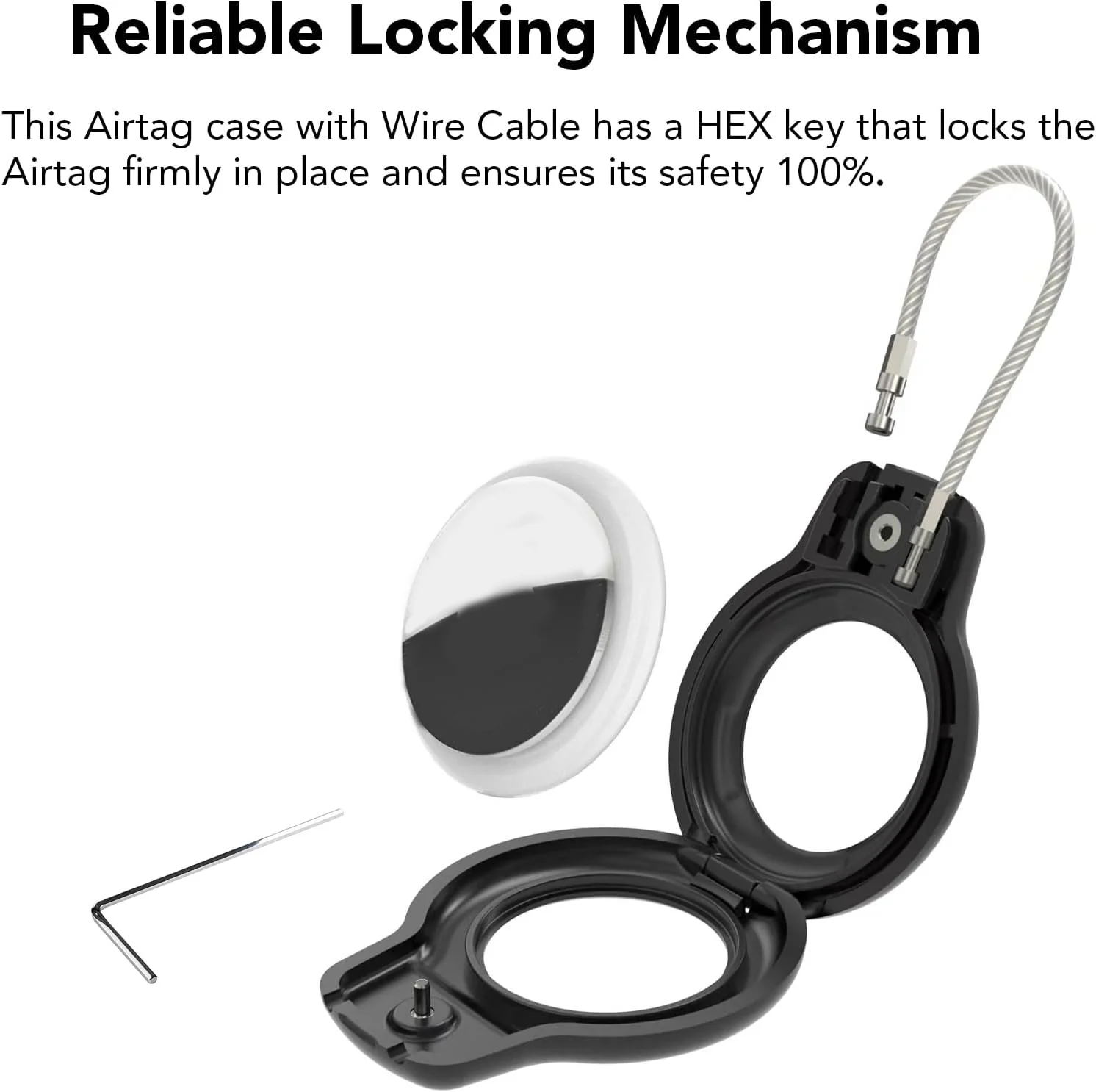 For Apple Airtag Tracker GPS Locator Keychain Protector Cover Safety Lock Protective Case Anti Lost Secure Holder For Air Tags