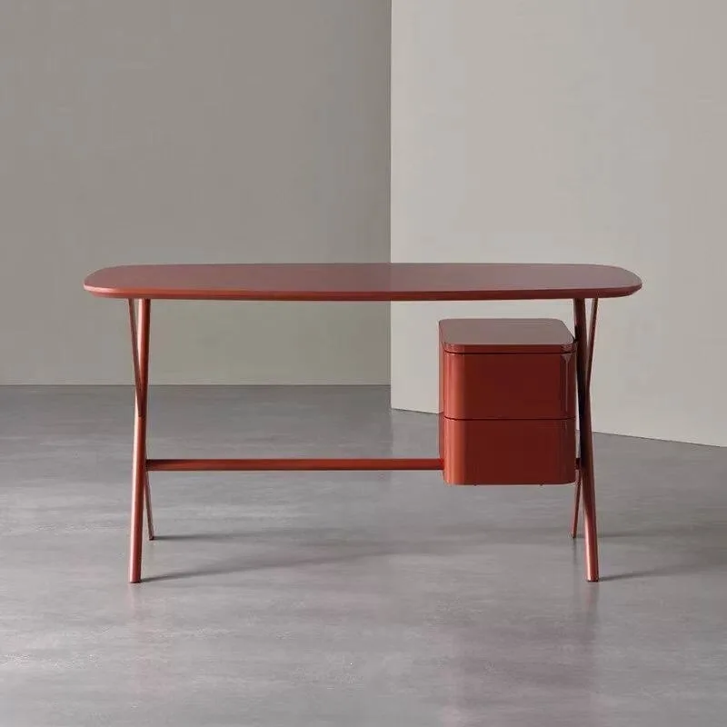 Italian minimalist rectangular solid wood dining table modern minimalist study table study bedroom electricity