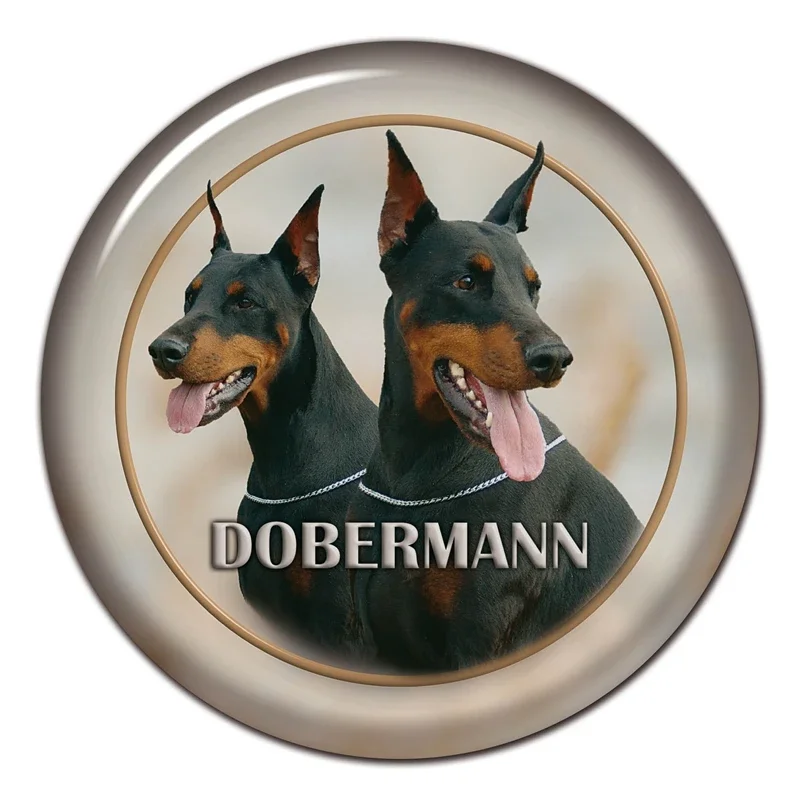 13CM/17CM Car Sticker Self-Adhesive Decal Dobermann Dog V4  Decors on Bumper Rear Window Laptop