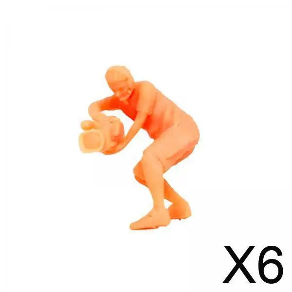 ฟิกเกอร์เรซิ่นขนาด 1/64 งานแฮนด์เมด โมเดลของเล่นจิ๋ว แอคชั่นฟิกเกอร์ สำหรับตกแต่งฉากทรายและโมเดลรถไฟ