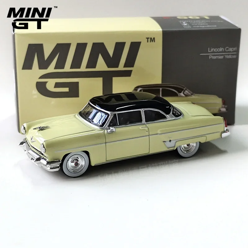 TSM MODLES MINIGT 1:64 #561 Lincoln Capri 1954 Premier Yellow Diecast Model  Race Car Kids Toys Gift