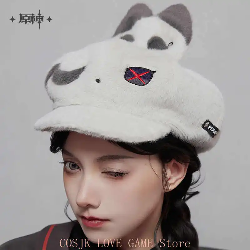 

Официальный оригинальный берет Arlecchino, игра Genshin Impact Arlecchino, плюшевая шляпа для косплея, аксессуары на день рождения, Хэллоуин, подарок