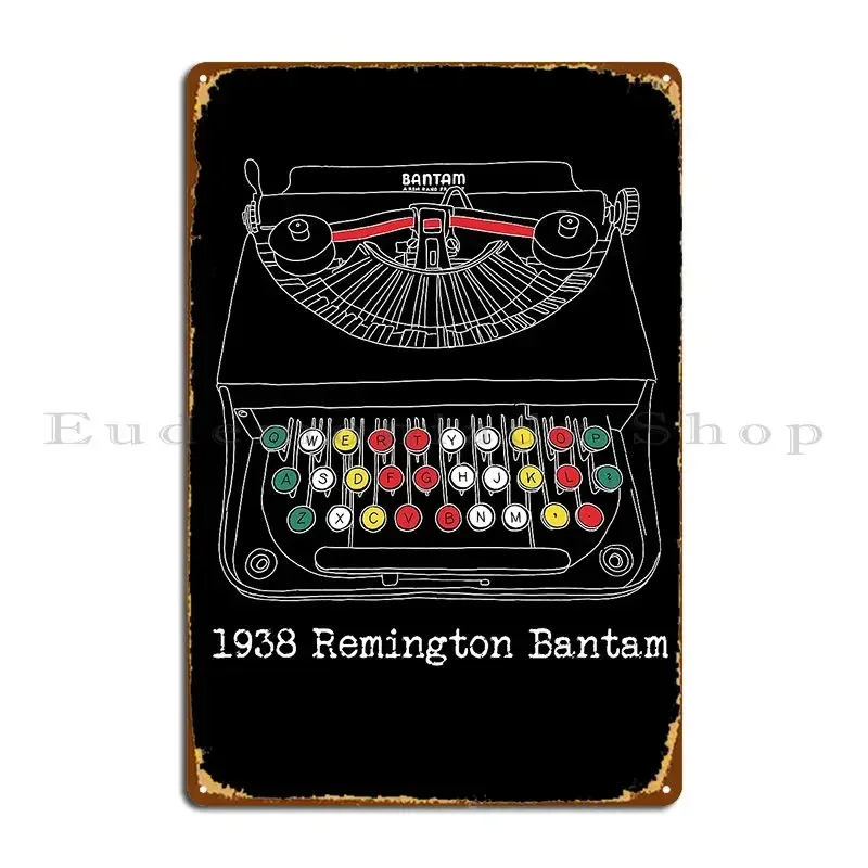 Remington Typewriter Shirt Colorful Keycaps Metal Sign Pub Customized Party Plates Create Club Tin Sign Poster