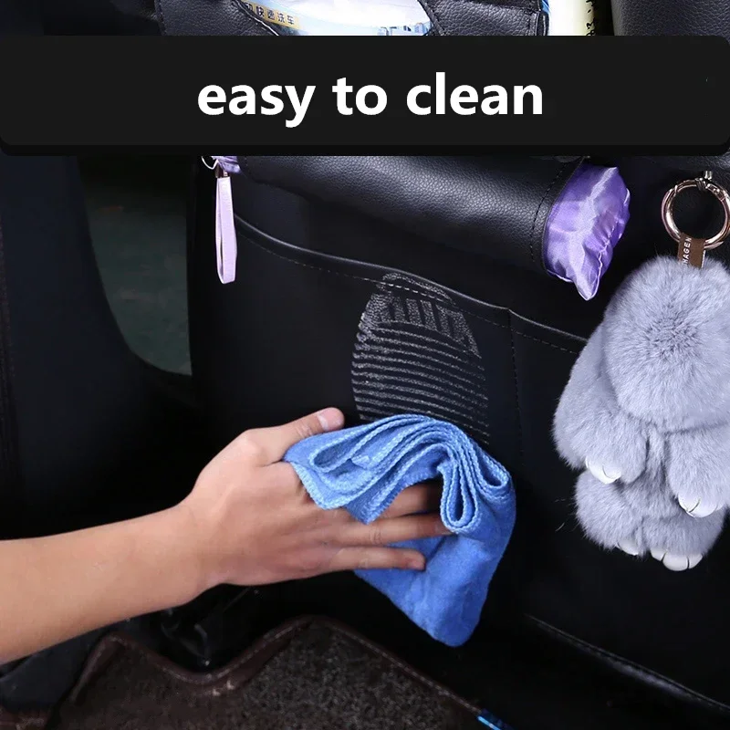 منظم ظهر مقعد السيارة من جلد البولي يوريثان KKJOY - حقيبة تخزين متعددة الجيوب وحقيبة مرتبة للاستخدام الداخلي العالمي للسيارات