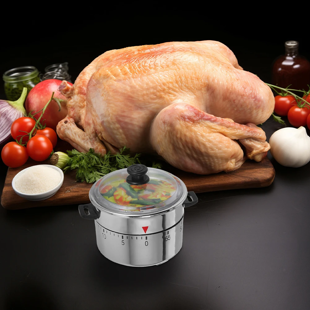 

2PCS Kitchen Timer Mechanical Countdown Reminder Accurate Manual Vintage Small Egg Boiling Cooking Bedroom Multifunctional