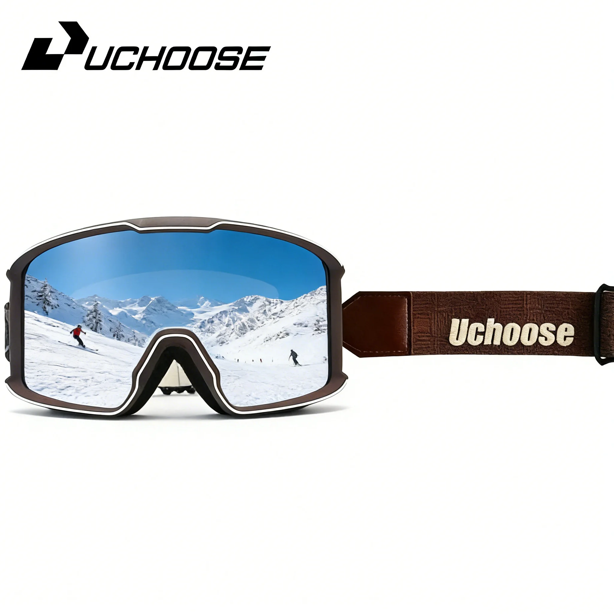 

Классические лыжные очки с двойными линзами, защита от запотевания, UV400, для сноуборда, снегохода, активного отдыха и спорта