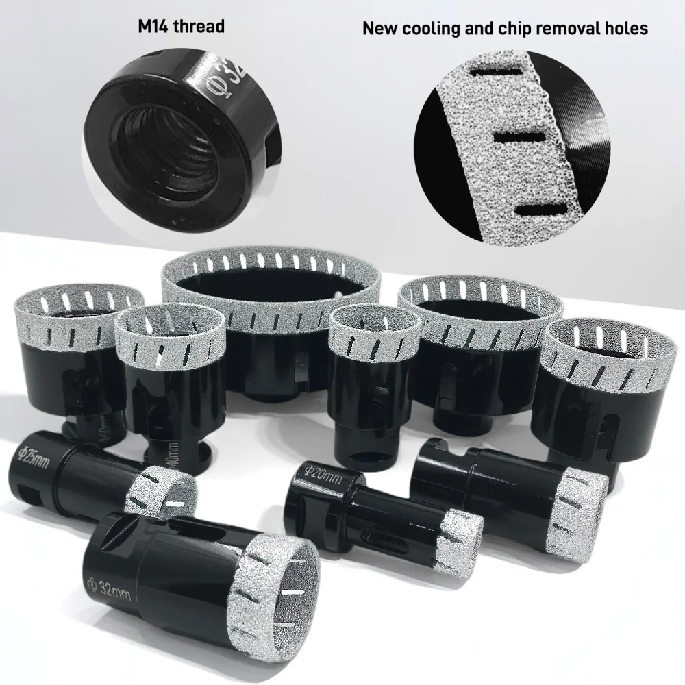 M14 مثقاب ثقب مائل مسامي حاد 6-100 مم منشار ثقب رخامي، مناسب لقمة مثقاب ماسية من بلاط السيراميك والجرانيت #1