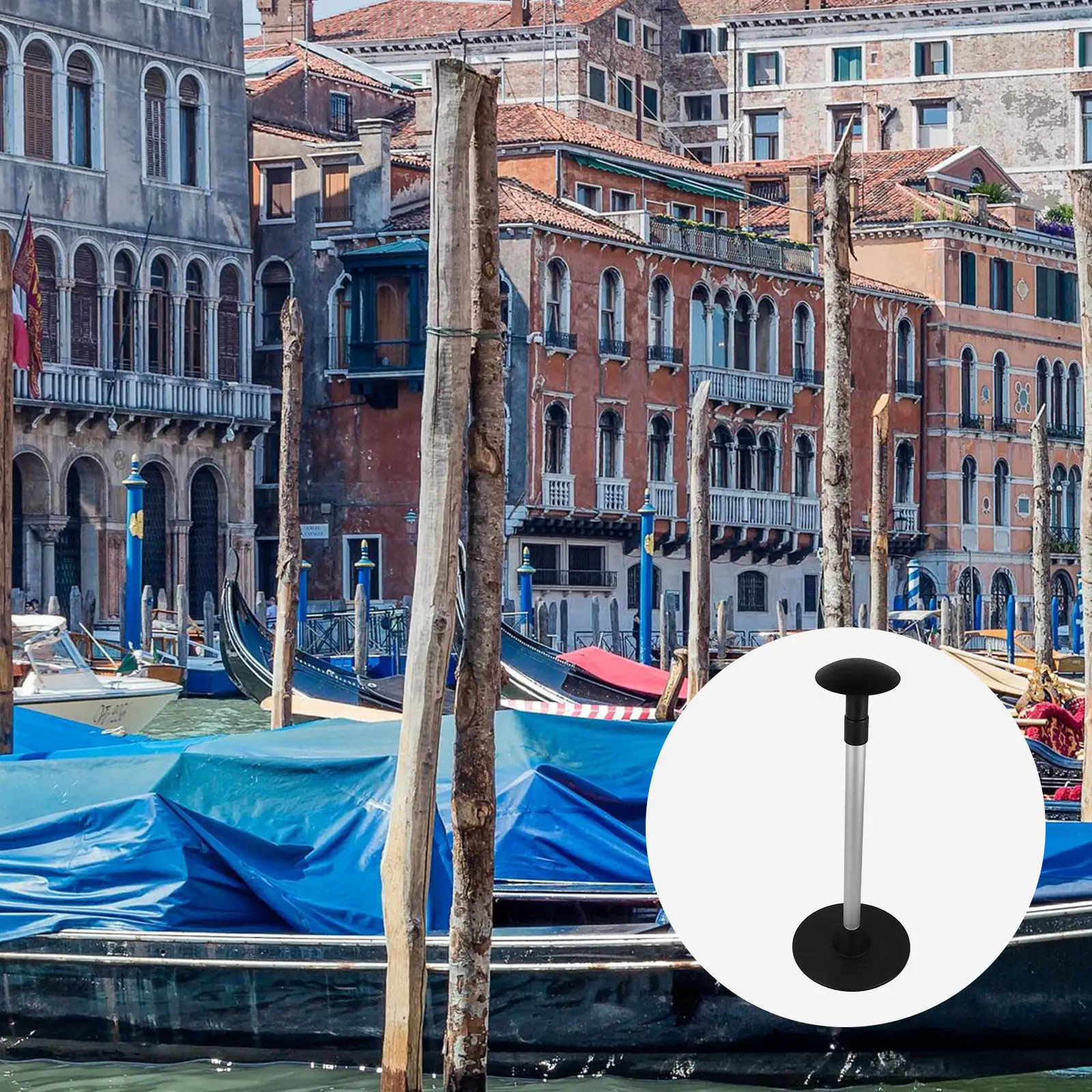 

1 шт. Регулируемая алюминиевая телескопическая опорная стойка для чехла лодки, 3-секционная, для защиты чехла лодки