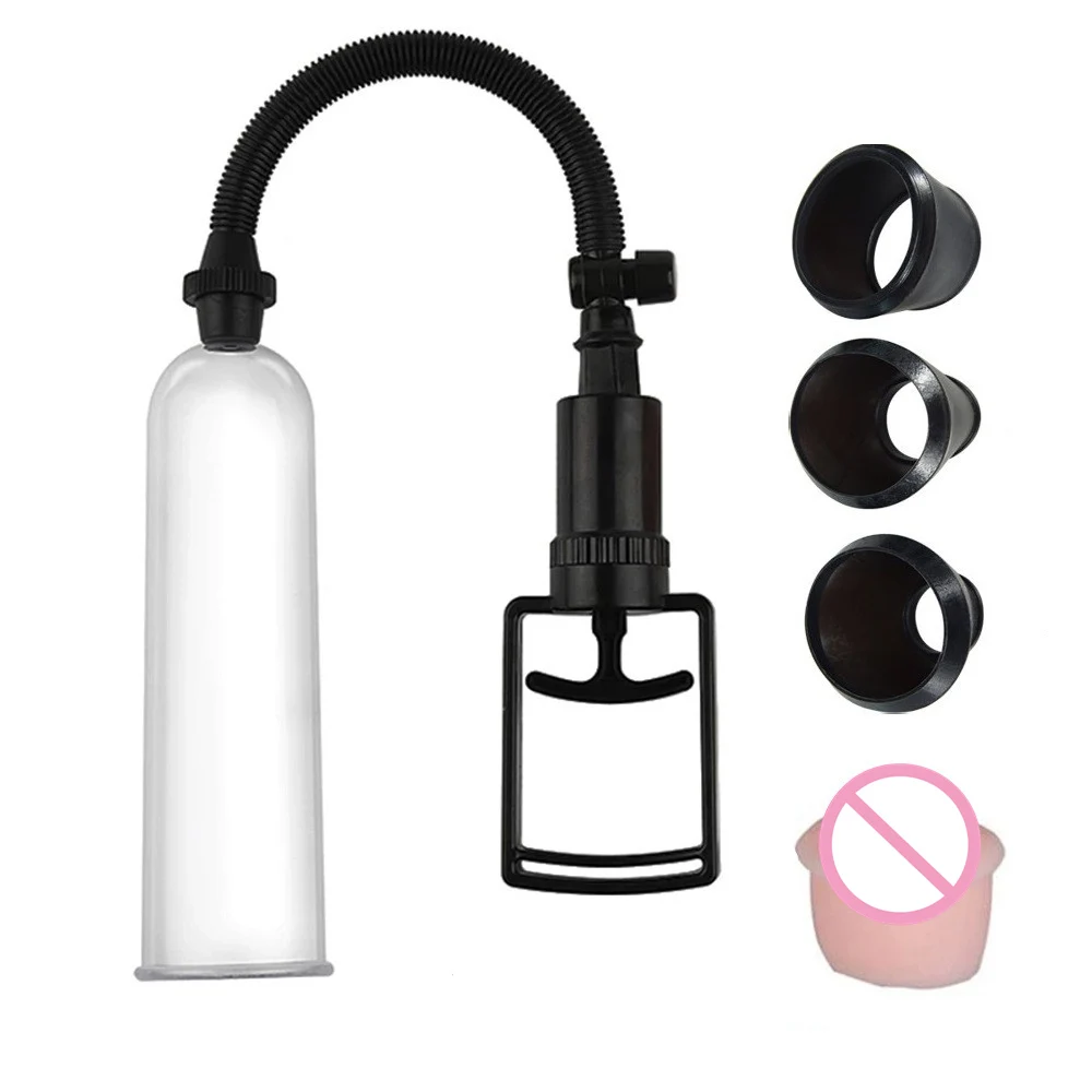 Penis Pump Sex Toy for Men Penis Enlargement Manual Vacuum Pump for Penis Erectie Big Cock Male Penis Extender Endurance trainer