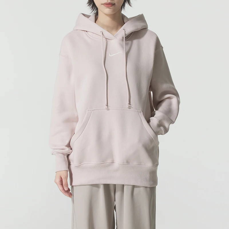 Nike Women's Fleece-Lined Warm Sportswear Fitness Training Trendy Casual Sweatshirt Pullover Dq5861-667