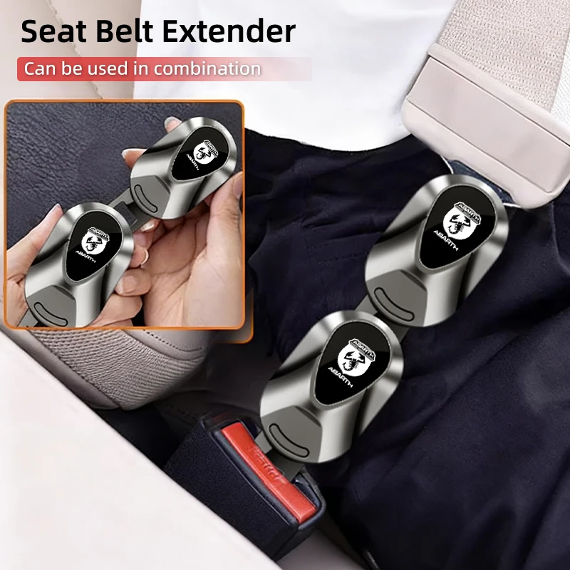 Car Seat Belt Extender Metal Safety Belt Buckle Clip Accessories For Fiat Abarth Grande Punto Tipo Stilo Ducato Palio 500x Bravo
