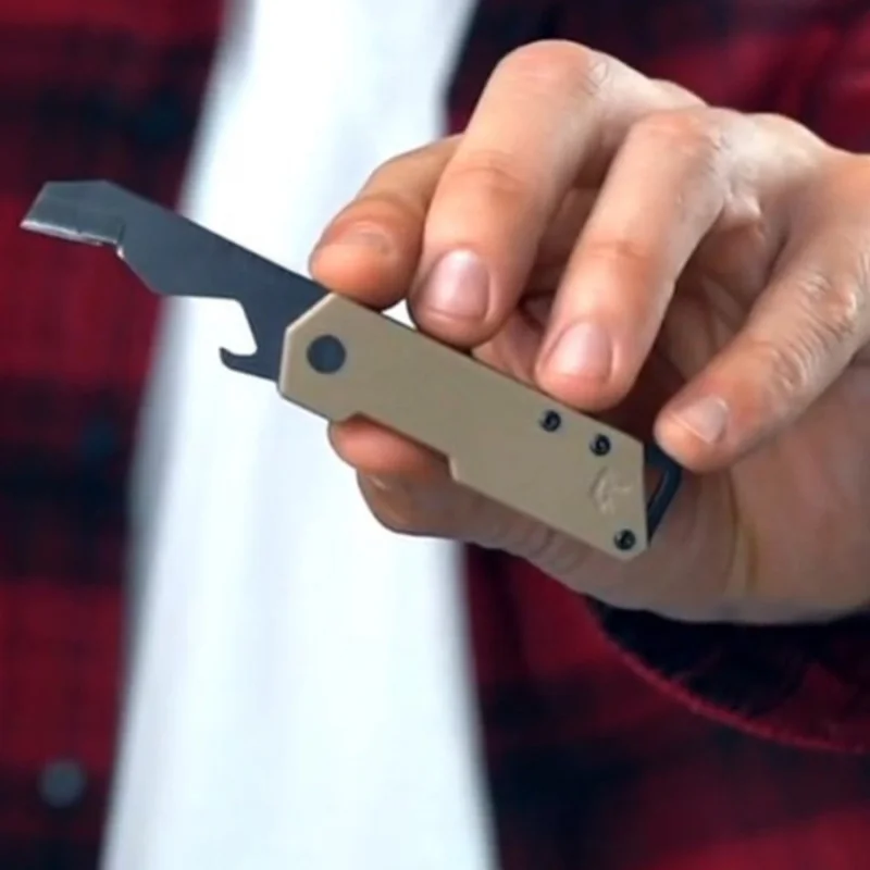 QuickDraw: A simple five-in-one multi-function tool that can easily cut, pry open and open bottles