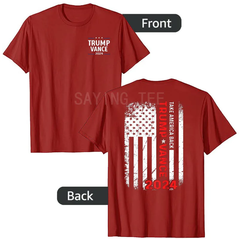 Trump Vance 2024 Vp Usa Election Campaign Tee Top America Take America Back Trump Vance 2024 Vice President T-Shirt Novelty Gift