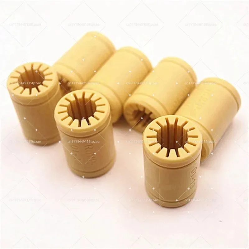 7Pcs Solid Polymer LM10UU Bearing 10mm Shaft Compatible with Igus Drylin RJ4JP-01-10 for Prusa RepRap Flashforge 3D Printer
