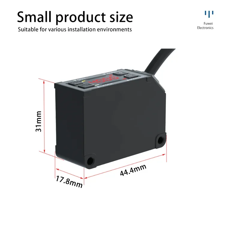 FUWEI FSD23-100-AV LED Digital Screen Aluminum High-Precision Laser Displacement Sensor Analog Voltage 0-10V