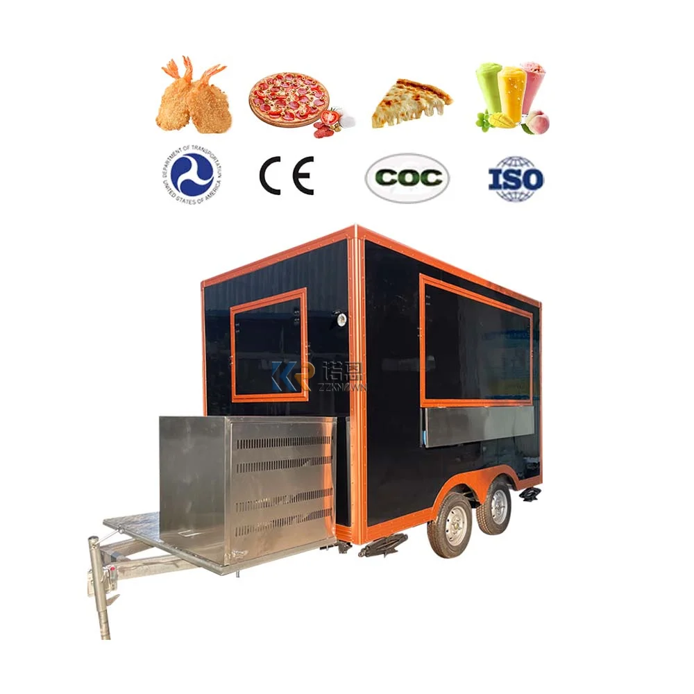 Factory Price CE DOT Hot Dog Snack Food Truck Kiosk Mobile Street Kitchen Cart Concession Catering Food Trailer