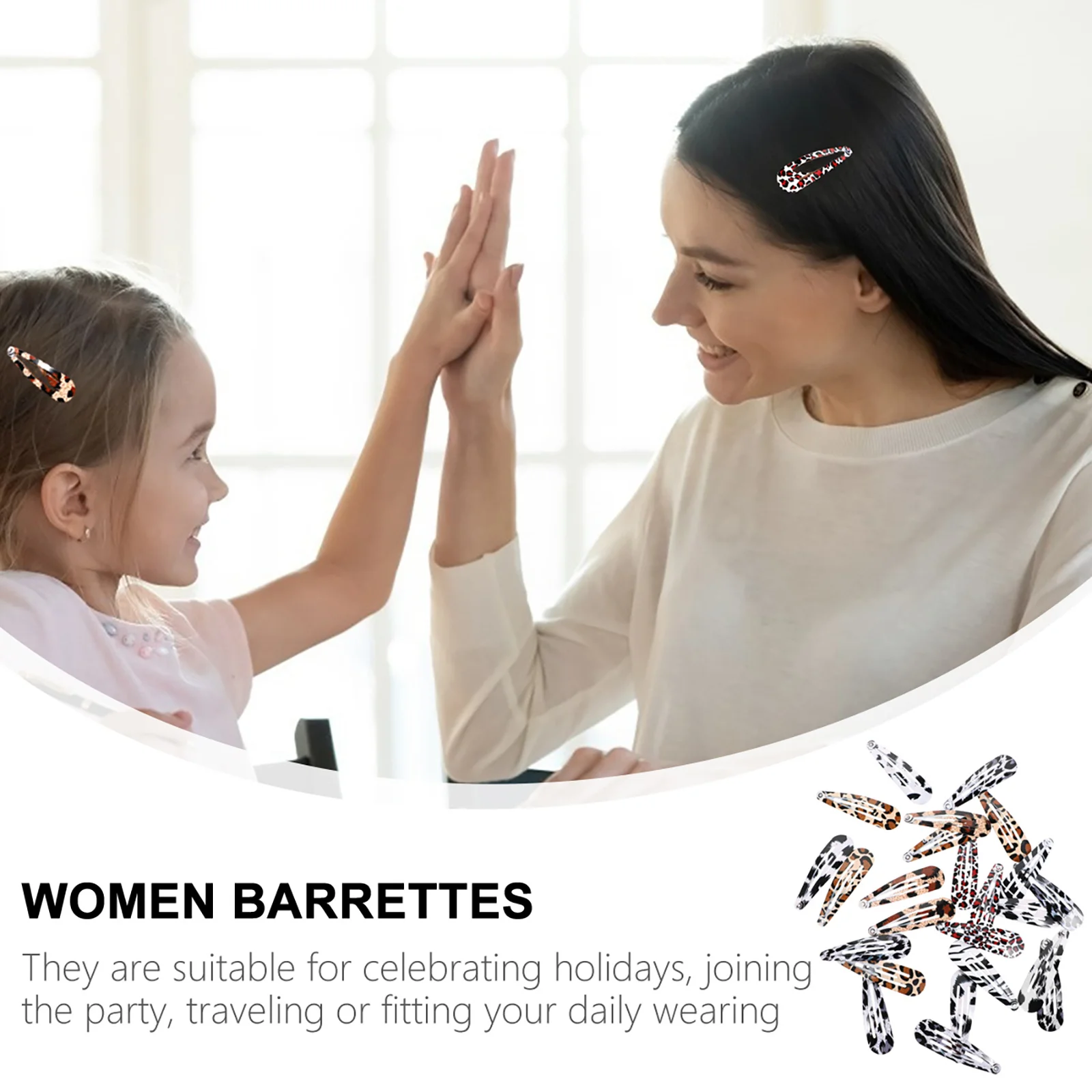 

24 шт., заколки для волос с леопардовым принтом, стильная боковая заколка для женщин и девочек, повседневные аксессуары для волос для вечеринок и путешествий, зажимы