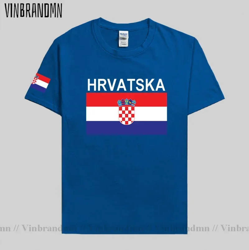 Croatia Hrvatska Croatian Men T shirt Fashion Jerseys Nation Team Tshirt 100% Cotton T-shirt Clothes Tops Tee Country HRV Croats