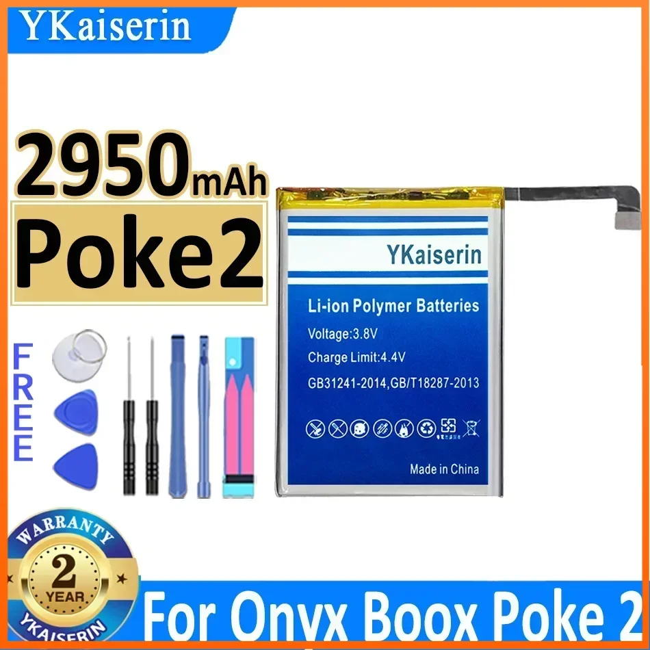 YKaiserin for Onyx Boox  Poke 2 Poke 3 Battery Poke2 Poke3 High Capacity Portablet Batteries Warranty 2 Years + Free Tools