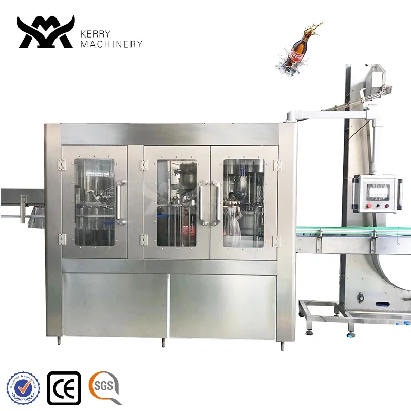 Automatic filling and sealing liquid machine / bottle washing filling capping monoblock machine