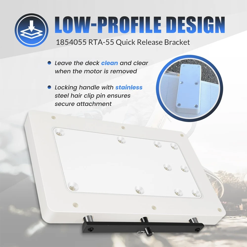 1854055 RTA-55 Quick Release Bracket, Fit for Minn Kota Riptide Instinct, Ulterra, Riptide Terrova, Terrova Quest Trolling Motor