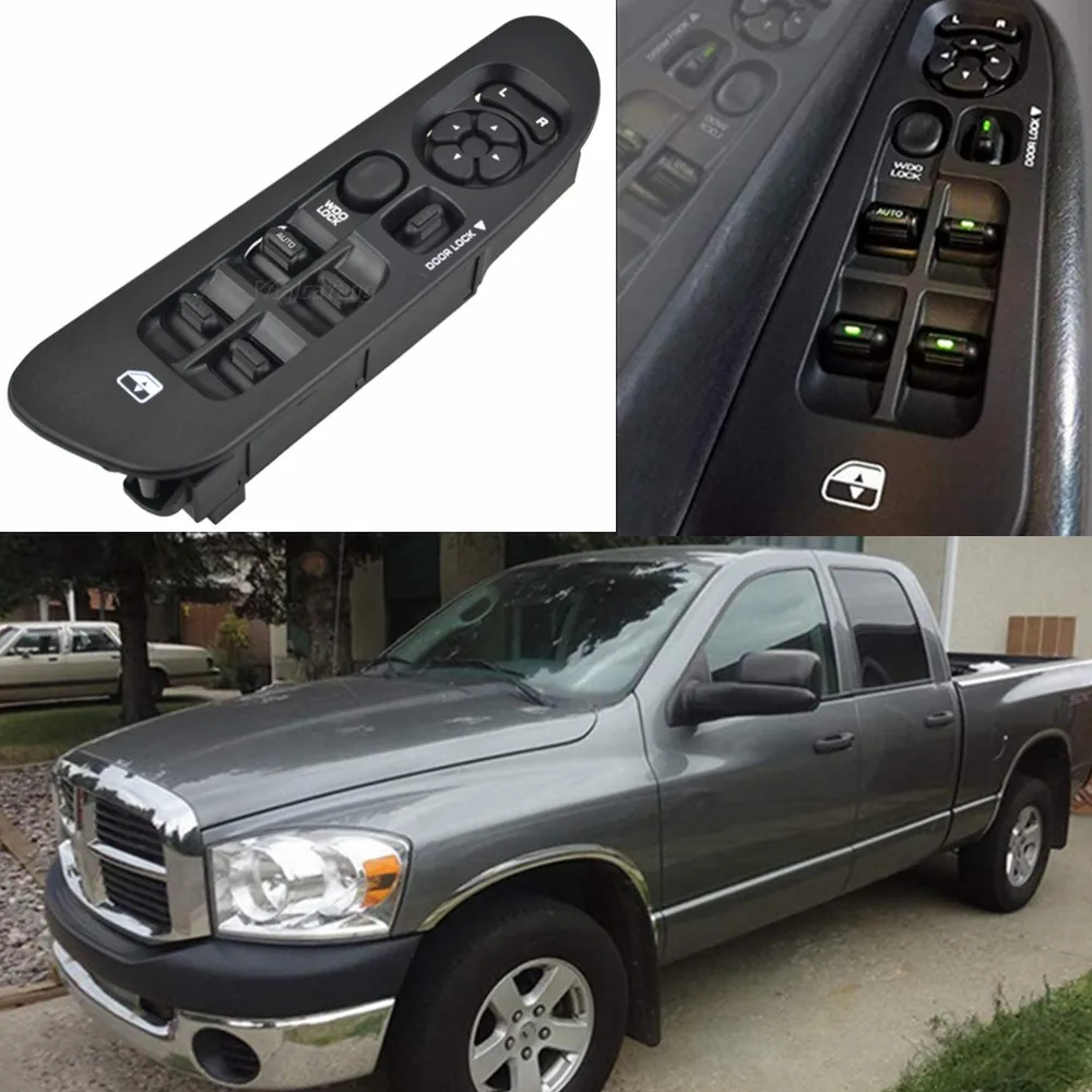 Master Power Window Switch and Bezel 56049805AB for 2002-2009 Dodge Ram 1500 2500 3500, 2001-2004 Dakota, 2001-2003 Durango,2005