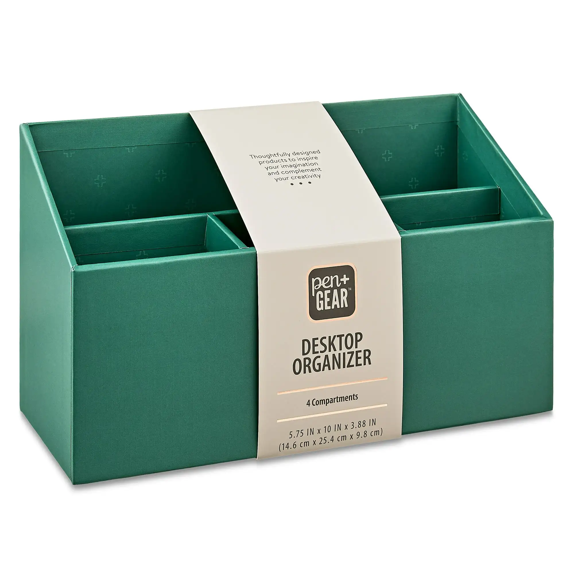 Pen + Tandwielorganizer, 4 Compartimenten, Groene Smaragd