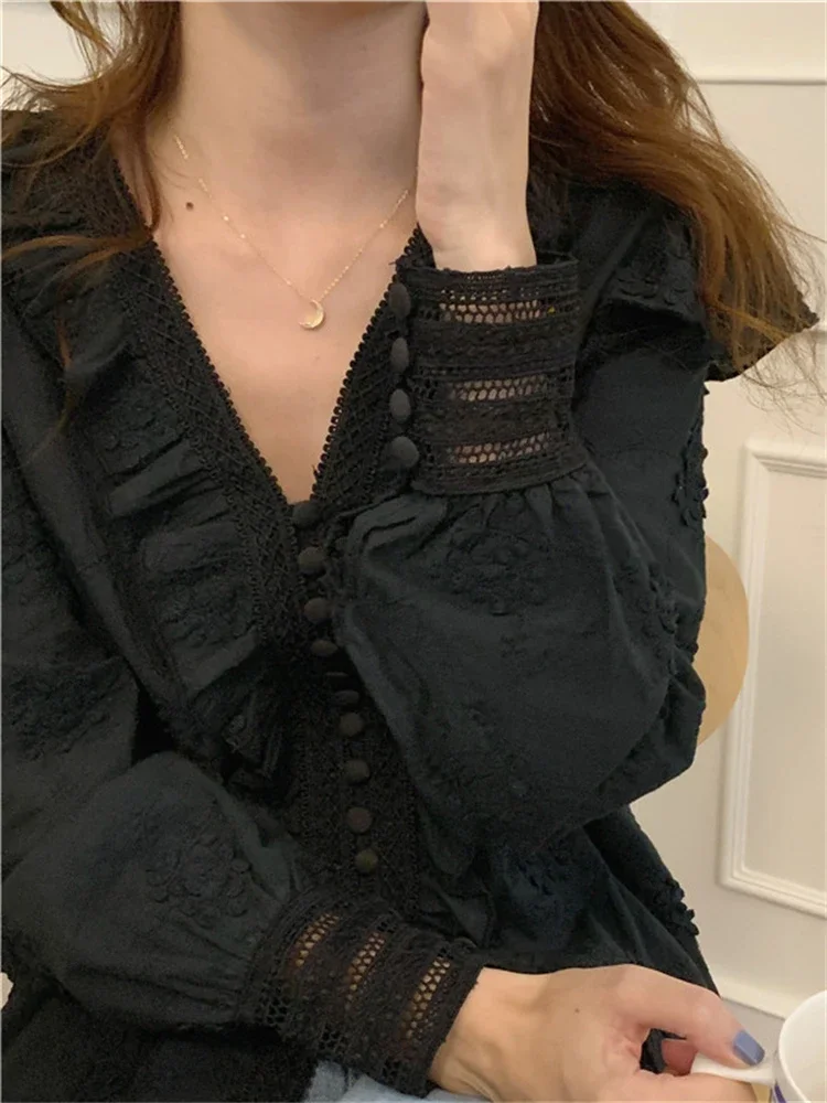 Chemisier en coton à manches longues pour femmes, chemise maxi, blanc, élégant, vintage, surdimensionné, printemps, été, automne