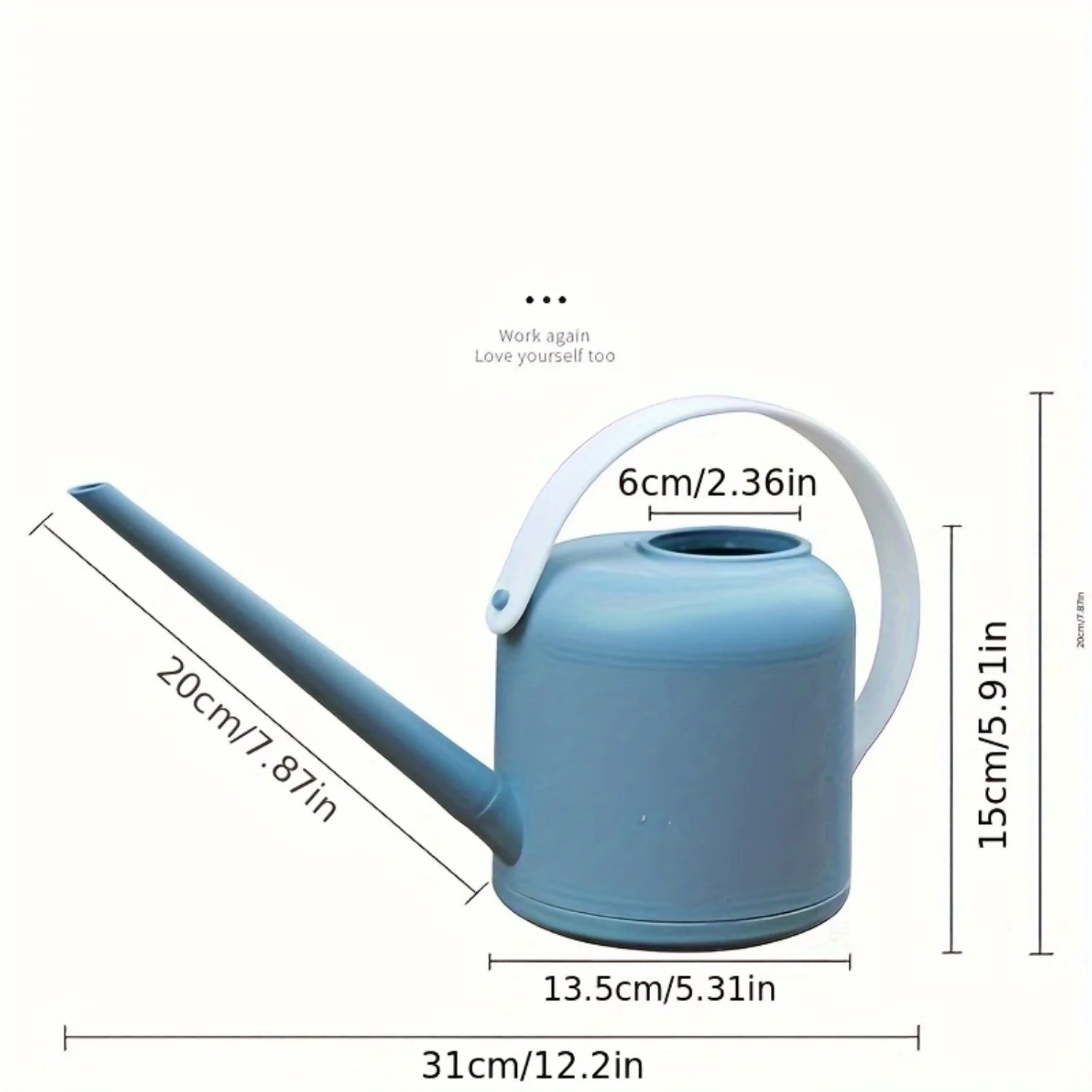 Giardinaggio Annaffiatoio piccolo da 57,48 once, Annaffiatoio in plastica, Annaffiatoio a bocca lunga, Annaffiatoio per fiori, S domestico
