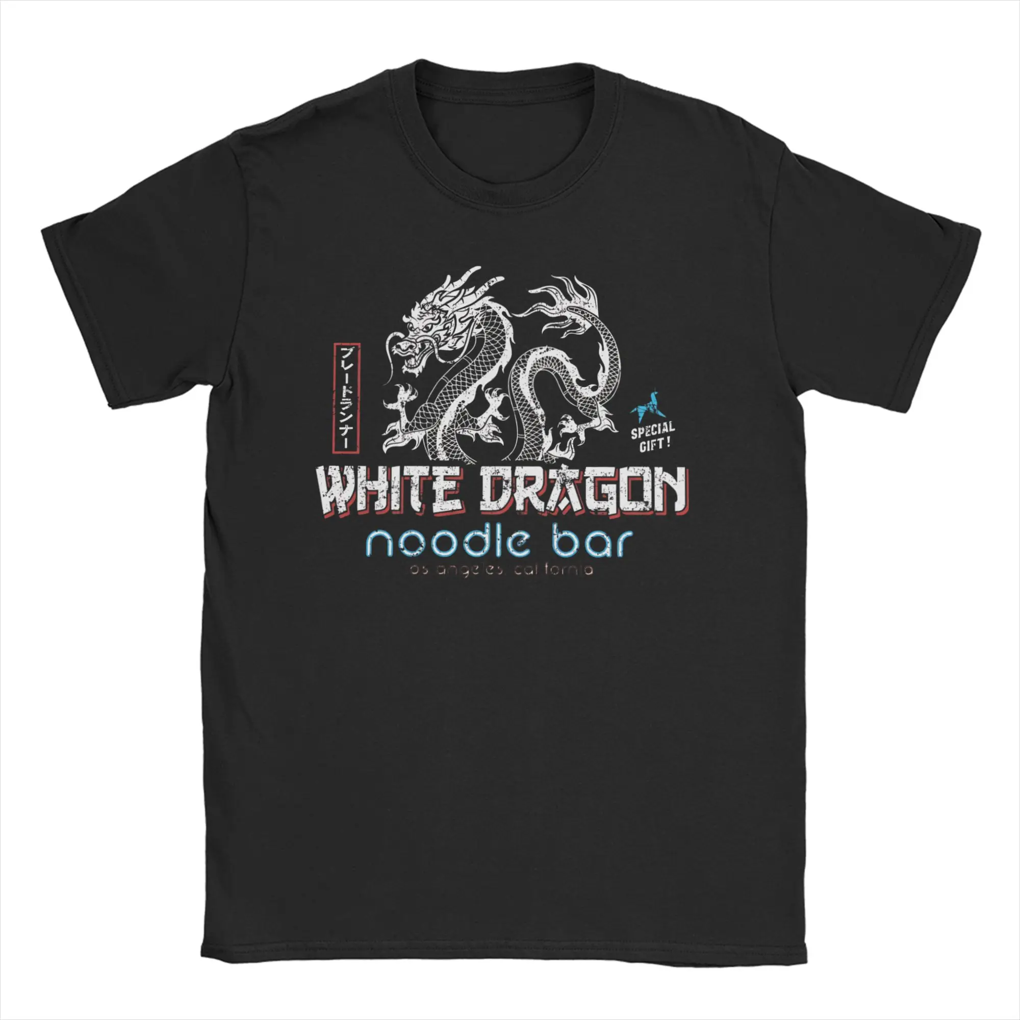 Men Women T-Shirt Blade Runner White Dragon noodle bar Vintage Cotton Tees Short Sleeve  T Shirts Round Neck Tops New Arrival