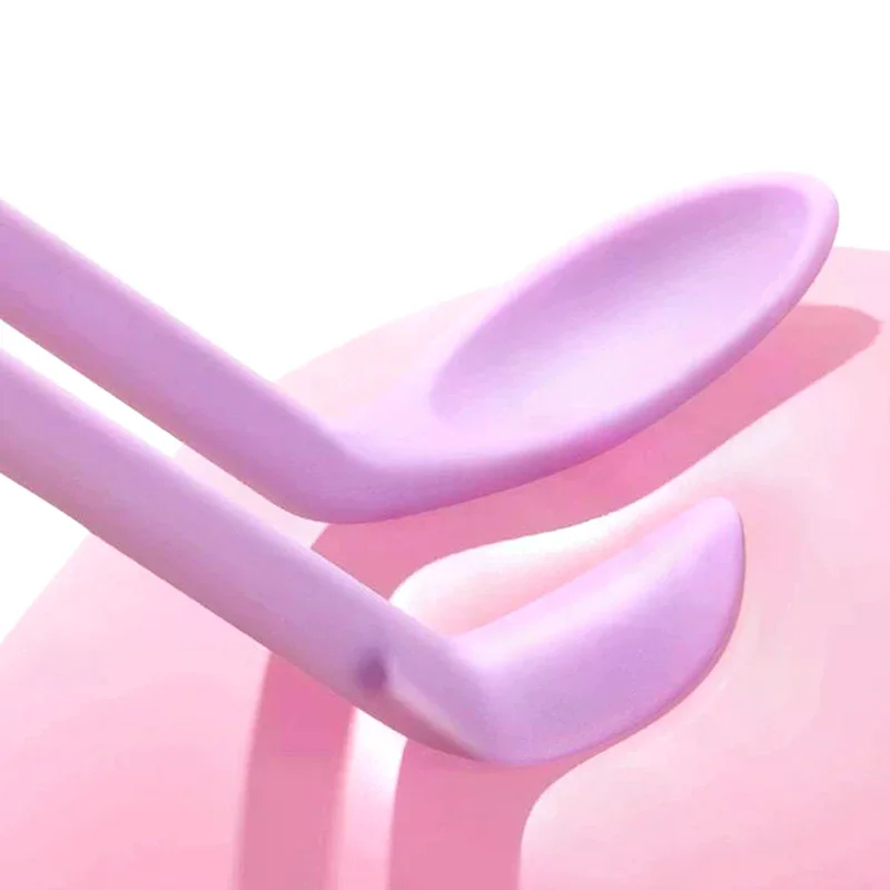 Juego de espátula de silicona, raspador de doble cabeza, crema cosmética para mermelada, botella profunda, Mini espátula, herramienta de maquillaje de Spa de punta pequeña alargada, 3 uds.