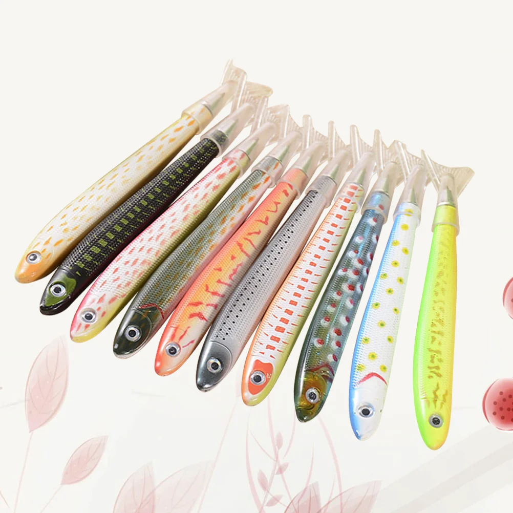 

Fish Design Ballpoint Pens Cartoon Simulation Creative Signing Pens Student Stationery School Supplies (Mixed Pattern)