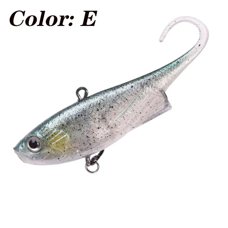 1Pc Vibrating Tail Silicone Soft Lure Glass Noise Tube Jig Wobblers Soft Bait Dark Sleeper Shad Bass Pike Perch Fishing Tackle