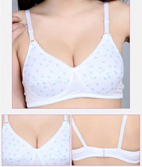 32 34 36 38 40 42 44 A B cup Pregnant women thin cotton bra back buckles Big Bust available wireless young girl bra bh C11