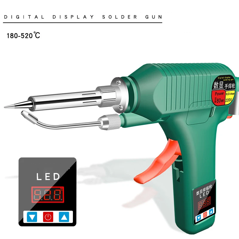 Digital Display Hand-held Electric Soldering Iron Gun Internal Heating Type Automatically Send Tin Gun Welding Repair Tool