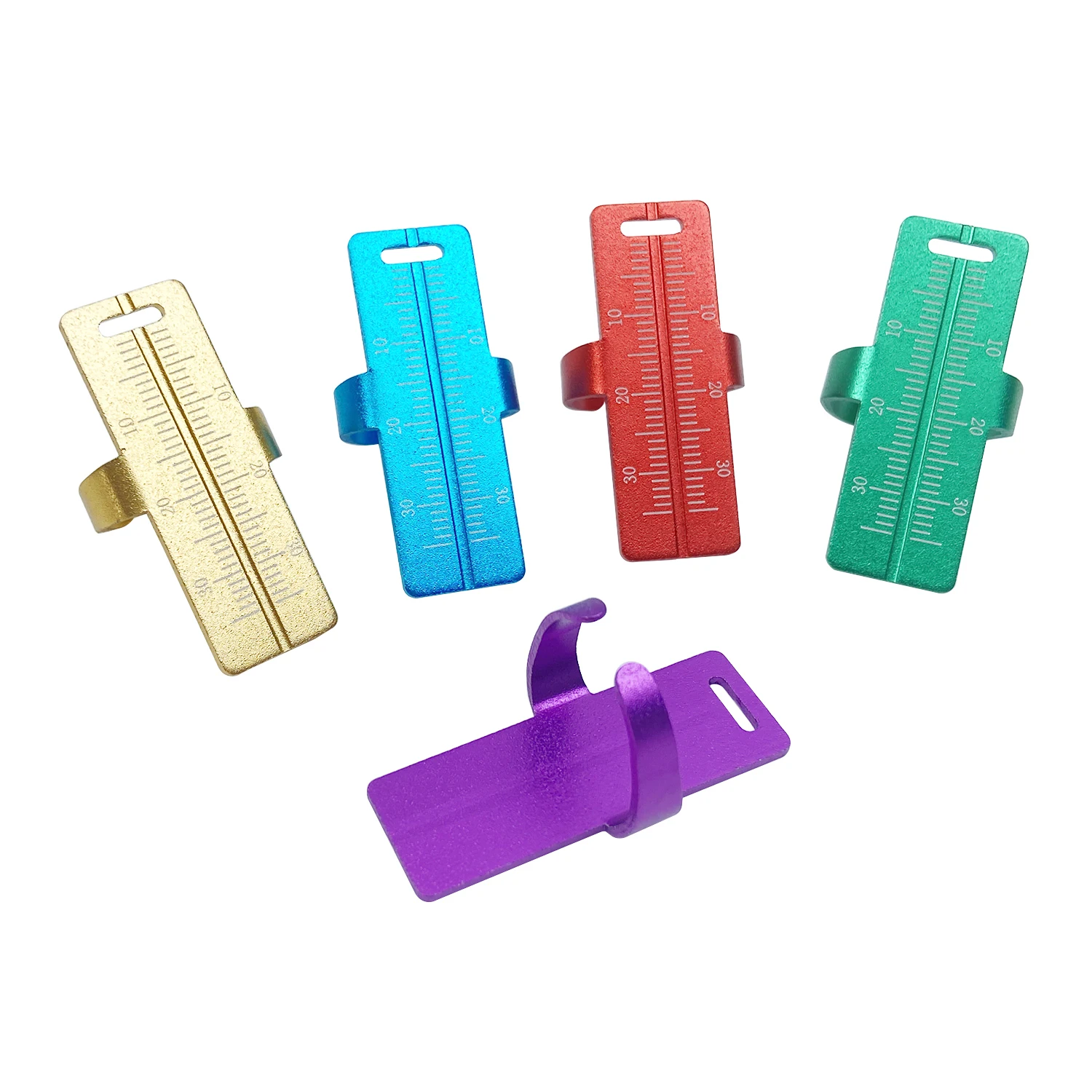 JOLANT Aluminum Dental Endo Ring Measuring Ruler, Finger Ring Endodontic Scale, Root Canal Measuring Scale Dental Oral Material