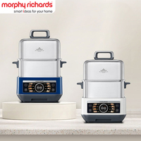 MORPHY RICHARDS Food Steamer 304 Stainless Steel Large Capacity Electric Steamer Breakfast Machine For Home Kitchen MR1178 2000W