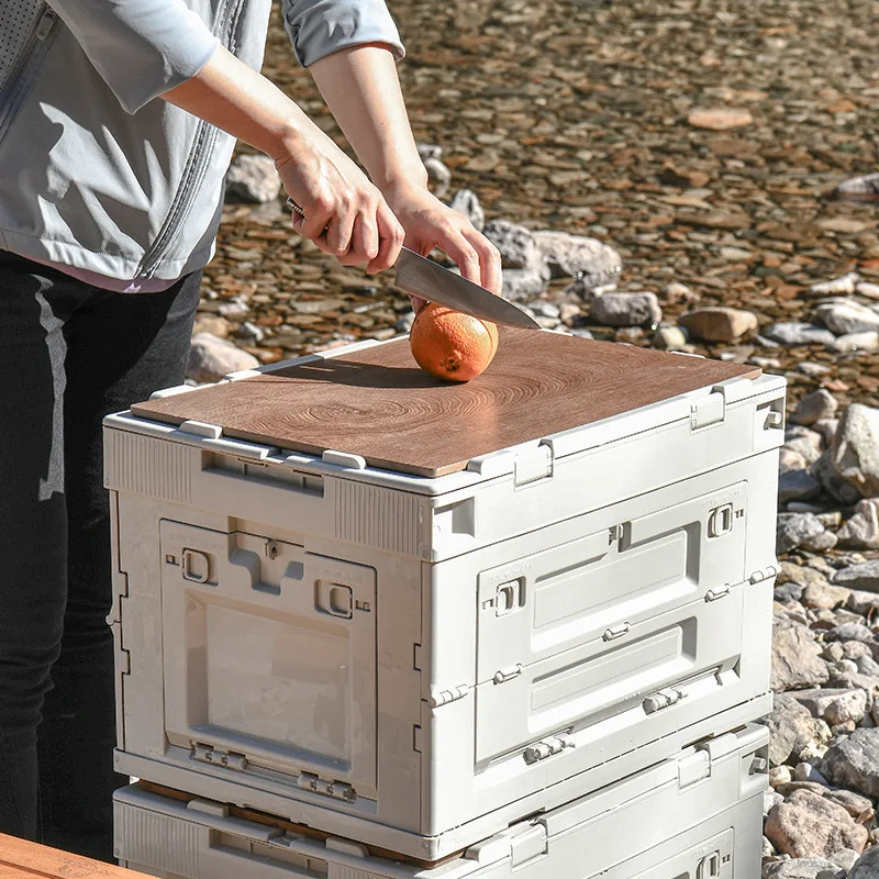 Boîte de Rangement Pliante pour l'Extérieur, Trois Portes Épaisses, Pas Besoin d'Installer une Voiture, Camping