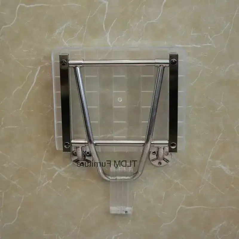 Chair Folding Stainless Bathroom Steel Bath Wall-mounted Home Barrier-free Shower Chair Seats Creative Porch Shoe Change Chair w