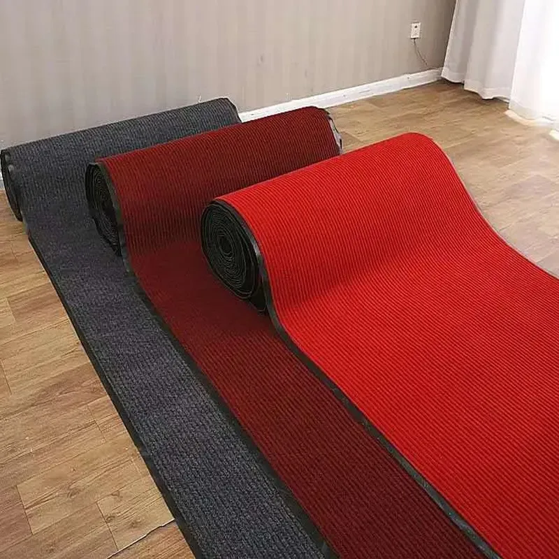 2026 Custom PVC Anti Slip Hotel Hallway Red Carpet for Events Wedding Carpets Runner Rugspromote sales