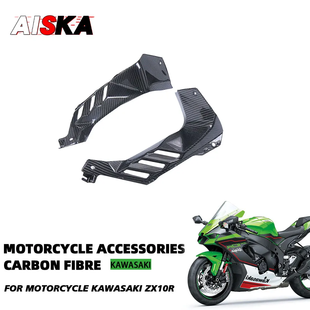 

2024 NEW Carbon Fiber Motorcycle Upper Front Dash Air Intake Cover Fairing Part For KAWASAKI NIJIA ZX10R ZX-10R 2021 2022 2023